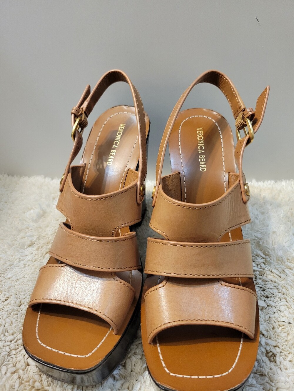 Veronica Beard Peony Slingback Platform Sandal Size 8